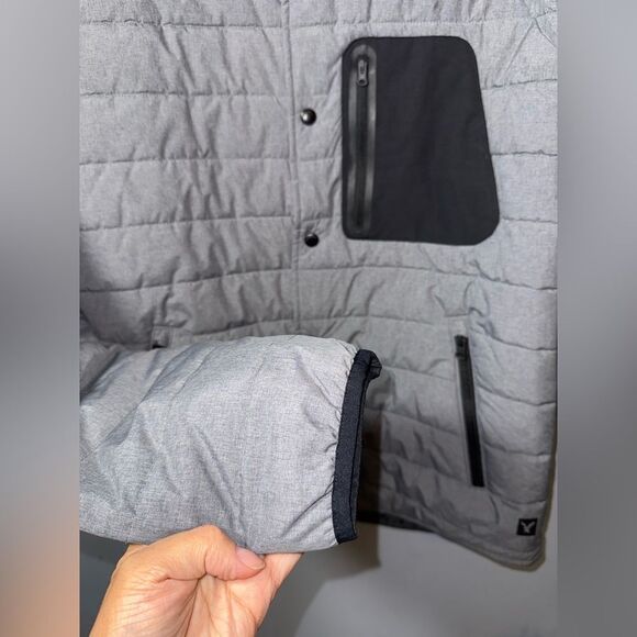 American Eagle Men’s Gray Lightweight Puffer Jacket Size Large NWOT - Picture 4 of 11